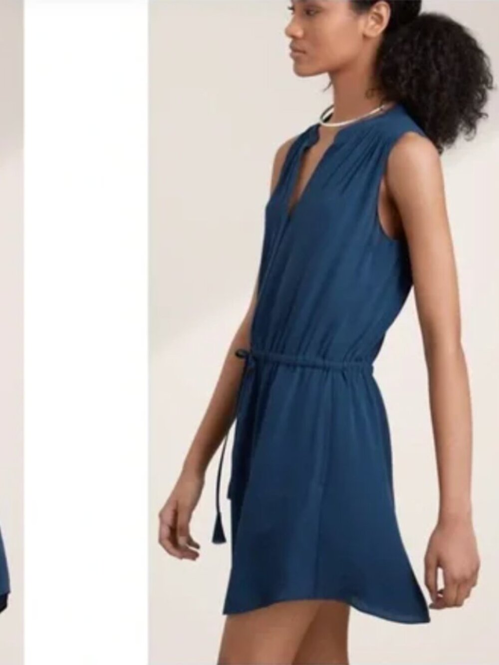 Aritzia Babaton Benedict 100% Silk Mini Dress - Royal Blue - Size Small - Picture 4 of 4